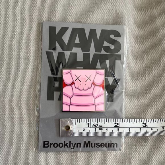 NEW KAWS What Party x Brooklyn Museum Tote and Pin - Picture 6 of 7